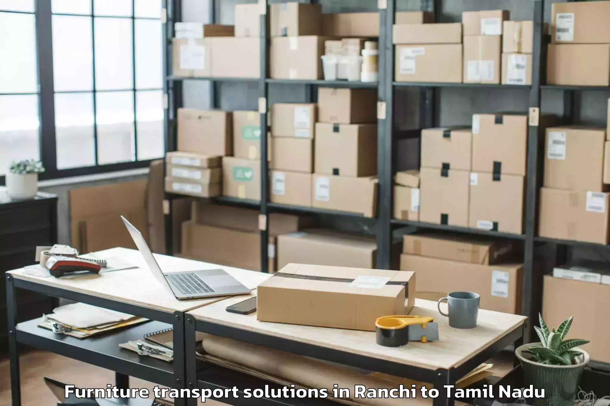 Trusted Ranchi to Valangaiman Furniture Transport Solutions